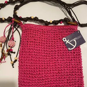 $5 when Bundled with 2 other items. 
Anchor's Away, Macrame, Cross-body, NWT